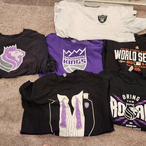 Sacramento Kings Raiders Giants T Shirt Lot